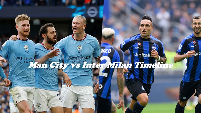Man City vs Inter Milan Timeline